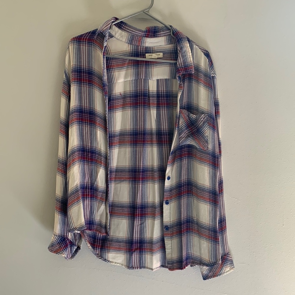 beach lunch lounge- Button Up -Medium
